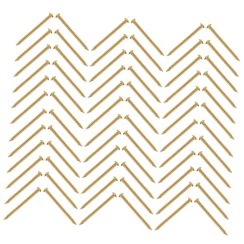 FUNOMOCYA Pcs Round Head Copper Nails Furniture Fixing Nails for Wall Hanging Strong Penetration Retro Gold Tone