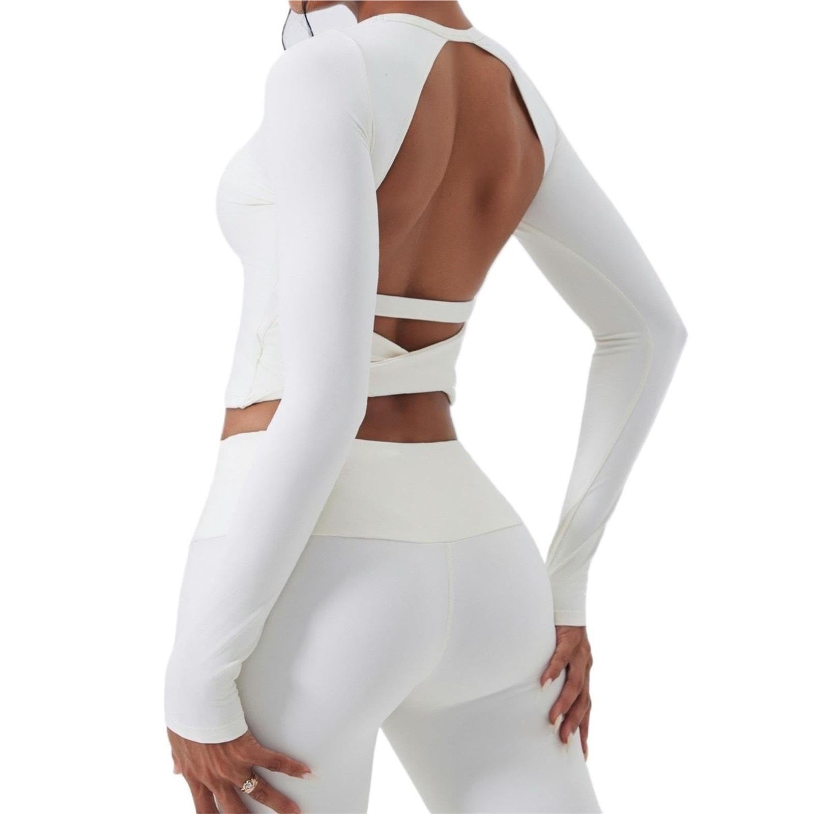 Camisas Yoga Camiseta Deportiva Top Ajustado Que Forma Espalda