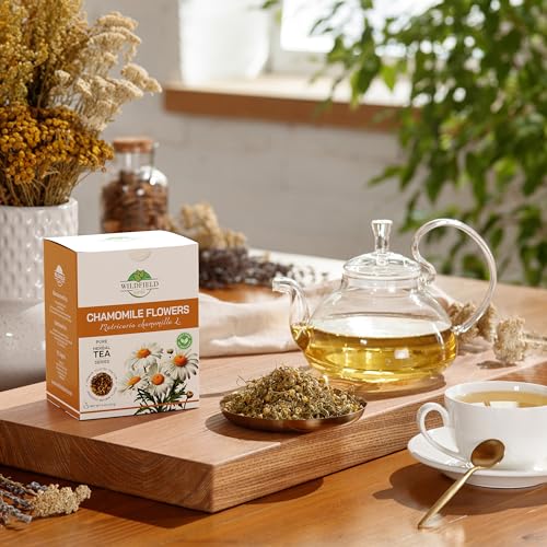 Image of 4 oz. Chamomile Tea Loose Leaf Dried Chamomile Flowers Manzanilla Tea (Matricaria Chamomilla) - 113g Camomile Flower Herb Flores De Manzanilla