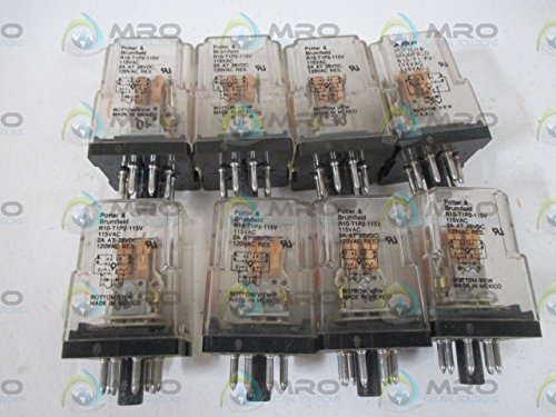 TE CONNECTIVITY/POTTER & BRUMFIELD R10-T1P2-115V Power Relay, DPDT, 115VAC, 3A, Plug in