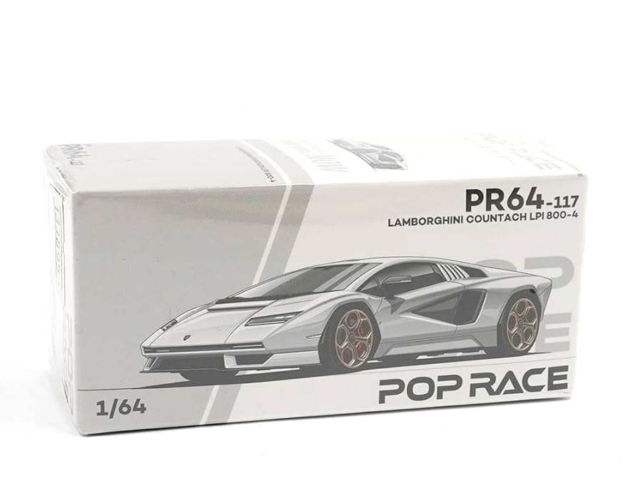 ミニカー Lamborghini Countach LP400 (White) Mini GT 1:64 Lamborghini Countach LB-WORKS – White – 2024