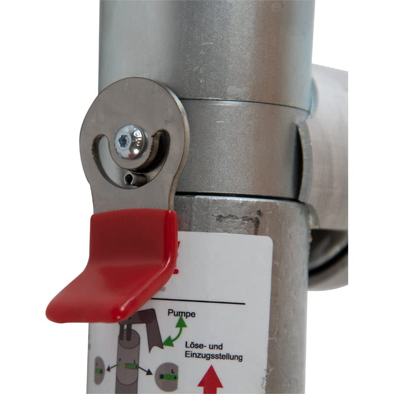 mb-m® 906542 Hydraulik Stützrad PKW Anhänger Schwerlast 600 kg Stützlast mit Stützlastanzeige