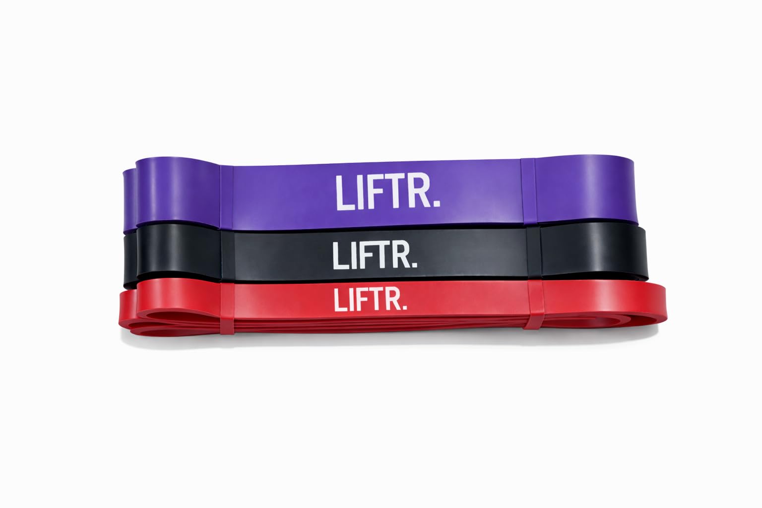 LIFTR Resistance Bands Set of 3 | 100% Natural Latex Loop Bands | Light, Medium & Heavy | Pull-Up Assist & Strength Training | 208cm Each