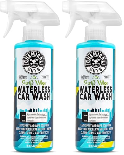 Image of Chemical Guys CWS20916 Swift Wipe Sprayable Waterless Car Wash, Easily Clean - Just Spray & Wipe, Safe for Cars, Trucks, Motorcycles, RVs & More, 16 fl oz (Pack of 2)
