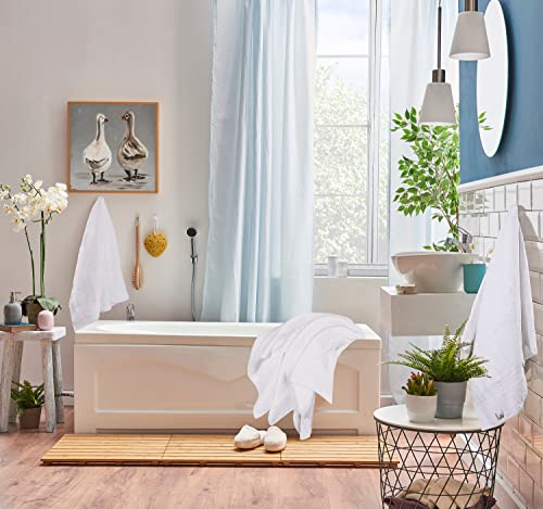 Utopia Towels 8 Piece Premium Towel Set, 2 Bath, 2 Hand, and 4 Wash Cloths, 600 GSM 100% Ring Spun Cotton, Highly Absorbent Towels for Bathroom, Gym, Hotel, and Spa, White