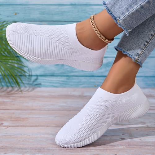 Women's Walking Tennis Shoes Athletic Casual Gym Slip on Lightweight Sneakers3