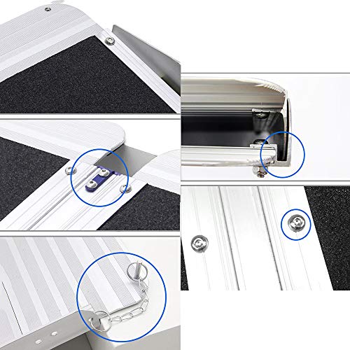 MZTYH Rollstuhlrampe Faltung X1, Auffahrrampe Koffer Rampen Leichte Mobile Roller Mit Rutschfester OberfläChe Tragen… – Bild 8