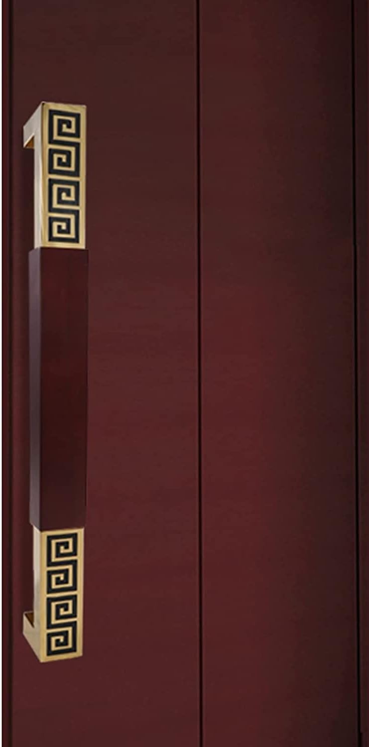 Door Handle Modern Sliding Barn Door Handle Set,Pull Bar Handle for Double Sided Interior and Exterior Front Door,Modern Glass/Wood Door Handle,Mounting Hardware Included