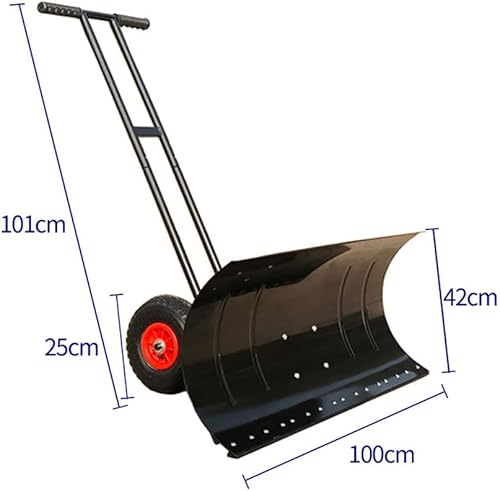 Miniatura 2 de Snow Shovel Multifunction Hand Push Snow Remover, Portable Wheeled Snow Removal Artifact, Outdoor Snow Removal for Driveway Garden Car Pala de Nieve