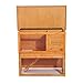 PawHut Conejera Madera Jaula para Conejos o Casa para Animales Pequeños 90x45x80cm...