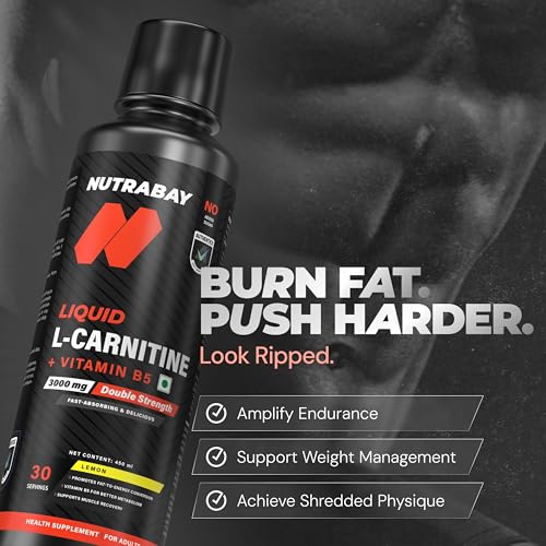 Nutrabay Liquid L-Carnitine (3000mg) with Vitamin B5 –Pre/Post 3 g - Image 5