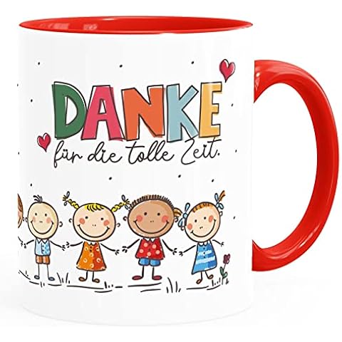 SpecialMe® Kaffee-Tasse Danke Erzieherin Herz kleines Geschenk Abschied Spruch Cover