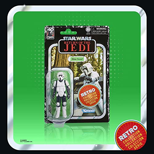 Star Wars Hasbro Wars Collection Biker Scout, Wars: Return of the Jedi 3.75” Action Figures, F7279, Multicolor - Image 2
