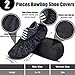 Charniol 8 Pcs Bowling Shoe Protector Covers Seesaw Microfiber Ball Polisher Towel Sanding Pads with Storage Bag Bowling Accessory Kit for Sport Equipment