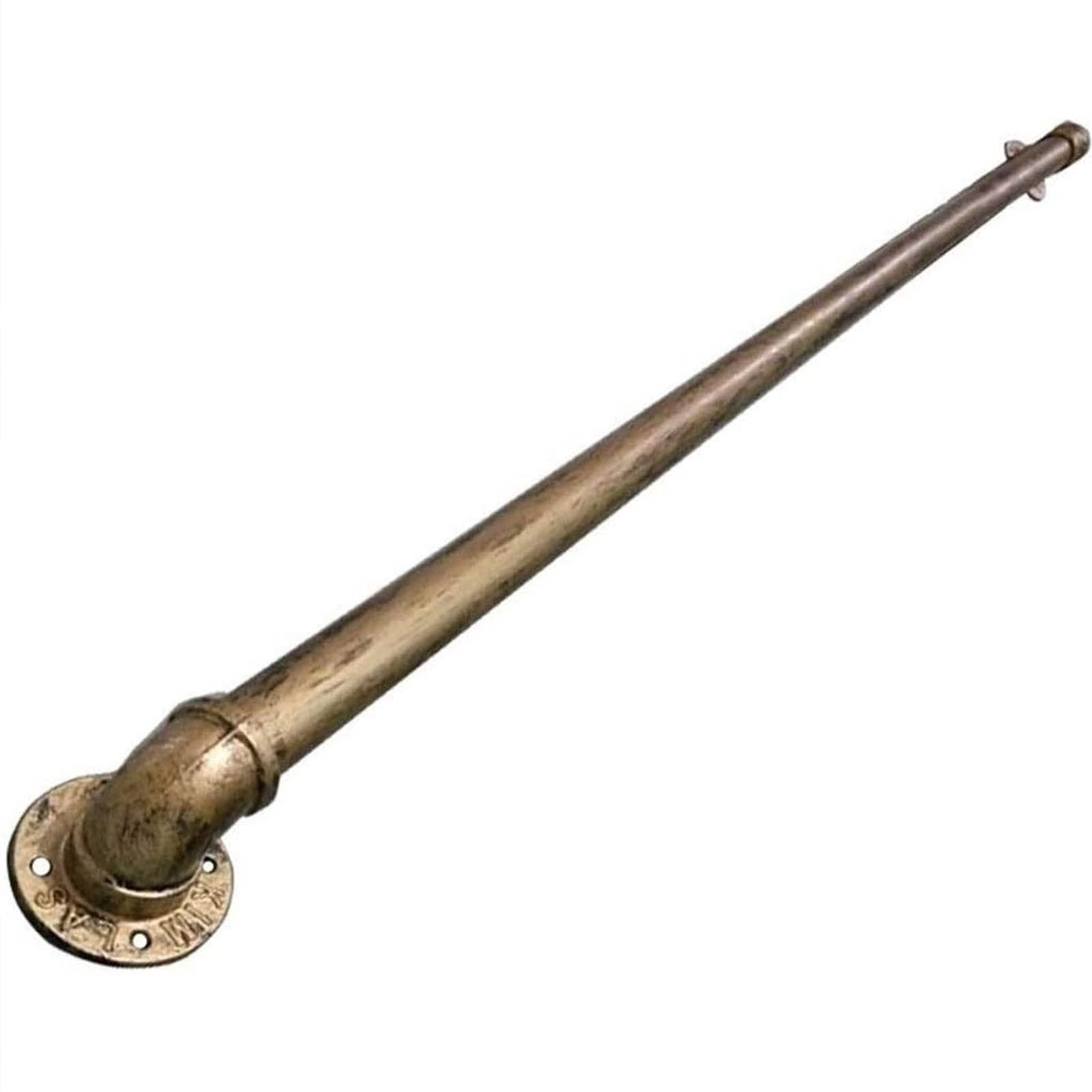 Corrimano In Ottone Per Scale All'interno, All'aperto, Ringhiera A Barra Di Sostegno, Ringhiere Per Corrimano A Parete Antiscivolo, Corrimano Per