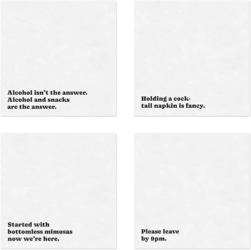 Miniatura 7 de Servilletas de bebidas para club de lectura, 48 servilletas de cóctel para club de lectura, 4 diseños temáticos divertidos, juego de servilletas de