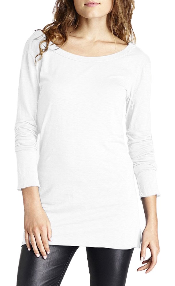 Michael Stars L/S Luxe Slub Scoop Neck Tunic