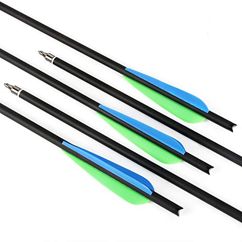 The7Box Carbon Crossbow Bolts 20 Inch Crossbolt Arrows For Archery Hunting Target Practice, 4 Inch Blade 125 Grain Arrowheads (Pack Of 12) #TOP3