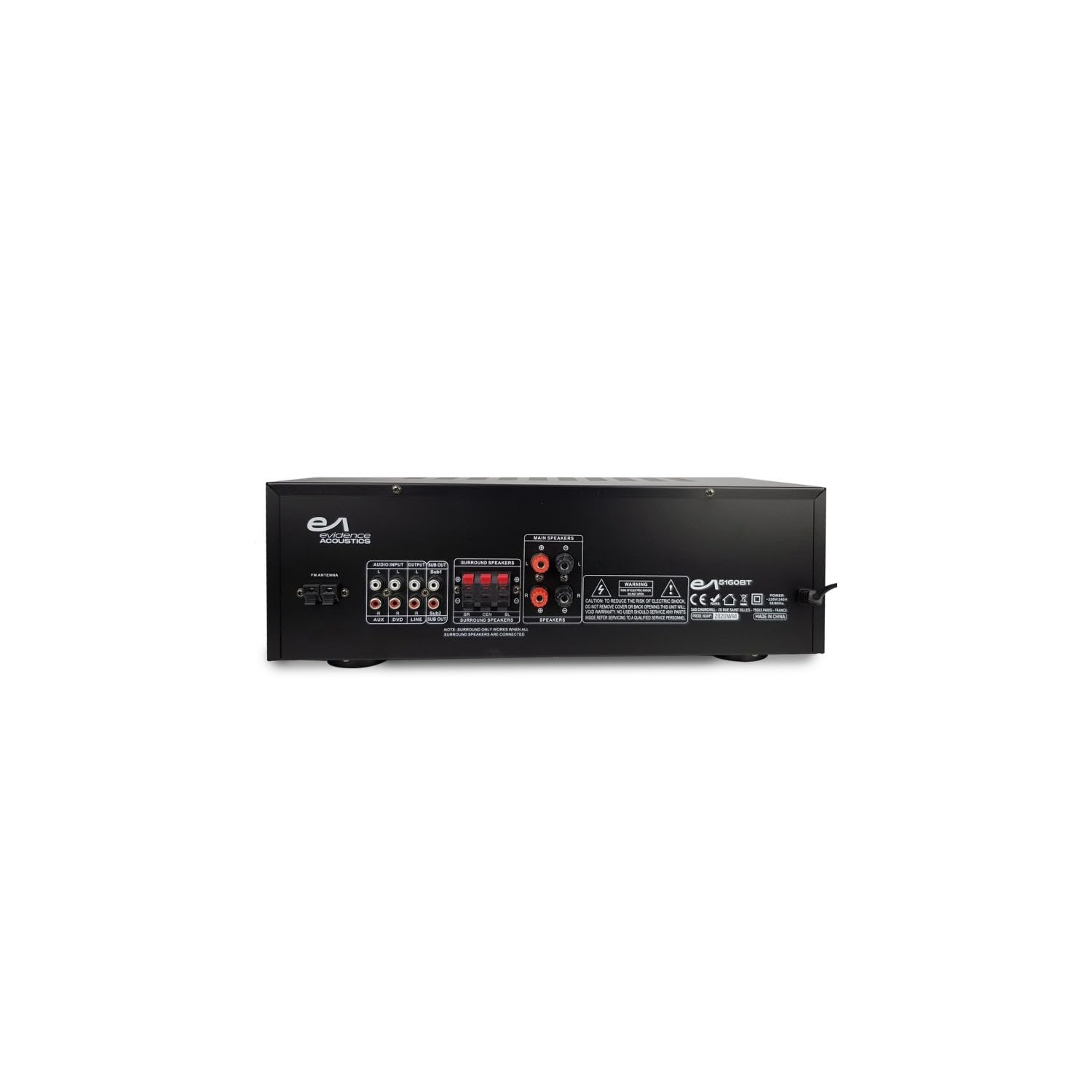 Evidence Acoustics EA700-WOOD Pack Colonne HiFi Home-Cinéma 5.1 Karaoké 2x50W + 3x20W USB SD AUX DVD FM Chêne Clair