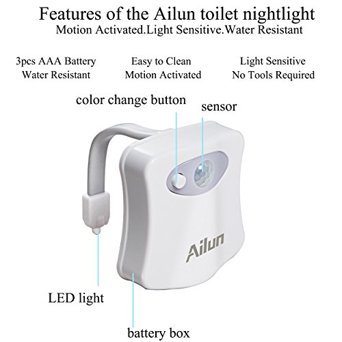 Ailun-Toilet-Night-Light-Motion-Activated-LED-Light-16-Colors-Changing-Toilet-Bowl-Illuminate-Nightlight-for-Bathroom-Battery-Not-Included-Perfect-Decorating-Combination-with-Faucet-Light-2-Pack
