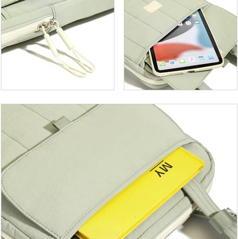 15.6 Inch Laptop Shoulder Bag Vertical Puffy Laptop Sleeve for Quilted Puffer Handle Carrying Case briefcases