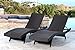 Abbyson Living Outdoor Adjustable Chaise Lounge Chair Set of 2 Wicker Patio Chairs, Espresso