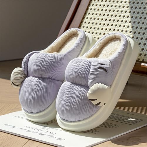 AZCHEN Cat Paw Cute Animal Slippers for Women Men Cozy House Warm Winter Fuzzy Indoor Adult Slippers2