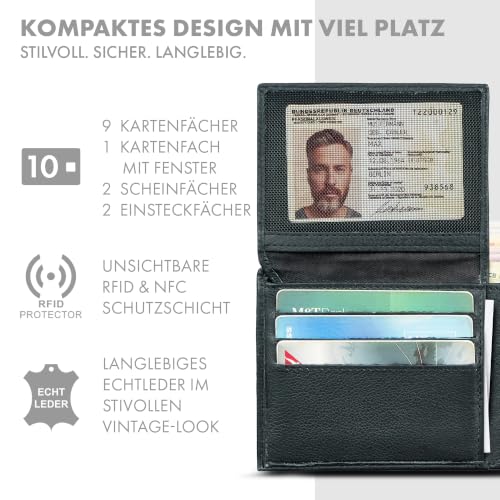 Portefeuille homme cuir véritable extra plat avec protection RFID - 4