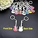 Imagen de JZK 16x Llavero guitarra eléctrica de metal para favores fiesta temática musical decoraciones temáticas fiesta guitarra regalo recuerdos temático música rock obsequios de fiestas festivales música