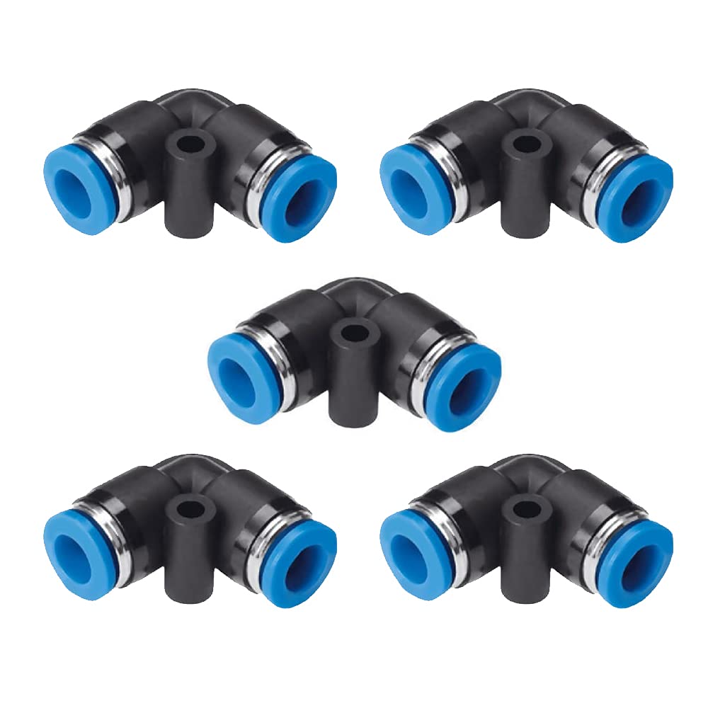HOSEMART 10mm X 10mm Elbow Pneumatic (PU) Joint Push Quick Connector 90 Degree Bend Pipe Fitting (Pack of 5) (B09W78YG21) Amazon Price History, Amazon Price Tracker