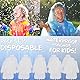 CityComfort Jungen Regenponcho, Einweg Regenmantel, Regencape wasserdicht, transparent, Multipack (Weiß – 10er-Pack)