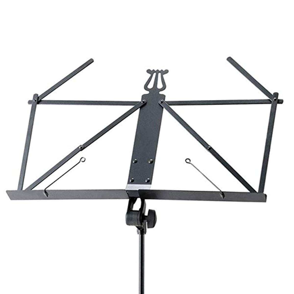 K&M 37855 ruka ultraleichter Aluminium Notenständer Schwarz + keepdrum Notenpult-Leuchte