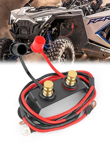 Chelhead Battery Jump Post Kit with Remote Terminals Steel Mount Bracket and Terminals Extension Relocation Kit Fit for Can Am X3 Polaris RZR UTV ATV Truck Trailer