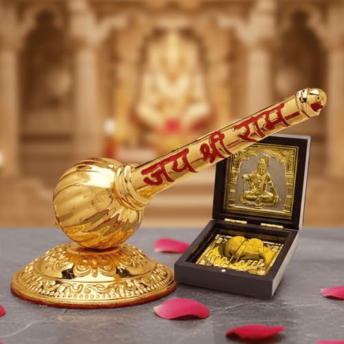 Image of VAMA Siddh Hanuman-Shiva Energy Combo | Hanuman Ji Gada for Pooja & Shiva Divine Box - Authentic Temple Energized Set for Protection, Strength, Balance & Inner Peace
