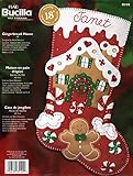 Bucilla 'Gingerbread House' Felt Applique Stocking Kit 85102