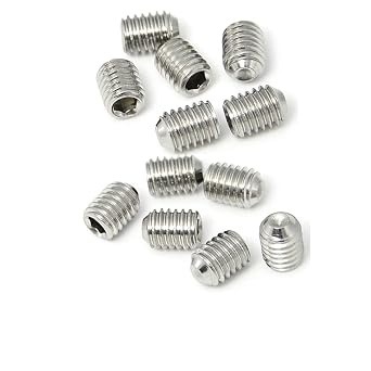 M3 x 3mm Stainless Steel Hexagon Socket Set Screws - Flat Head, Drive Headless, Pack of 30
