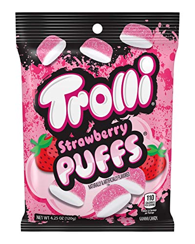 Trolli, Strawberry Puffs, Gummi Candy, 3.5Oz Bag (Pack Of 3)