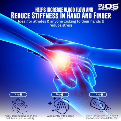 Image of Silicone Hand Exercise Ball - Small Size, Red - Soft Resistance Therapy Ball for Grip Strength, Stress Relief & Finger Exercise - Pack of 1