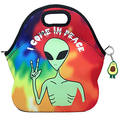 CottBelle Lunchtasche für Kinder, Neopren Lunch Tasche Lunch Bag Insulated Lunch Tote wasserdichte Lunchbox Container Organizer für Kinder/Jungen/Mädchen, für Büro/Schule/Picknick, Alien Cover