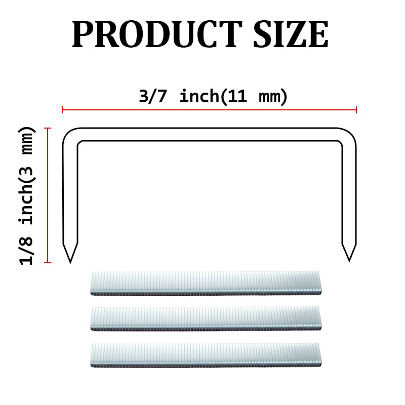8400pcs 1003J 20Ga 1/8" U-Shaped Galvanized Nails for Woodworking Decor DIY