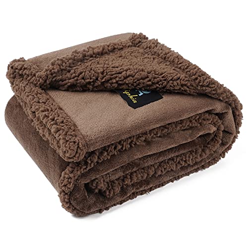 Waterproof Pet Blanket, Liquid Pee Proof Dog Blanket for Sofa Bed Couch, Reversible Sherpa Fleece Furniture Protector Cover for Small Medium Large Dogs Cats, Dark Coffee X-Large(85 Waterproof Pet Blanket, Liquid Pee Proof Dog Blanket for Sofa Bed Couch, Reversible Sherpa Fleece Furniture Protector Cover for Small Medium Large Dogs Cats, Dark Coffee X-Large(85