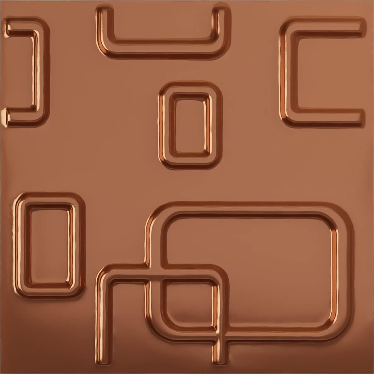 Ekena Millwork 11 7/8W x 11 7/8H Oslo EnduraWall Decorative 3D Wall Panel, Copper (12-Pack for 11.76 Sq. Ft.