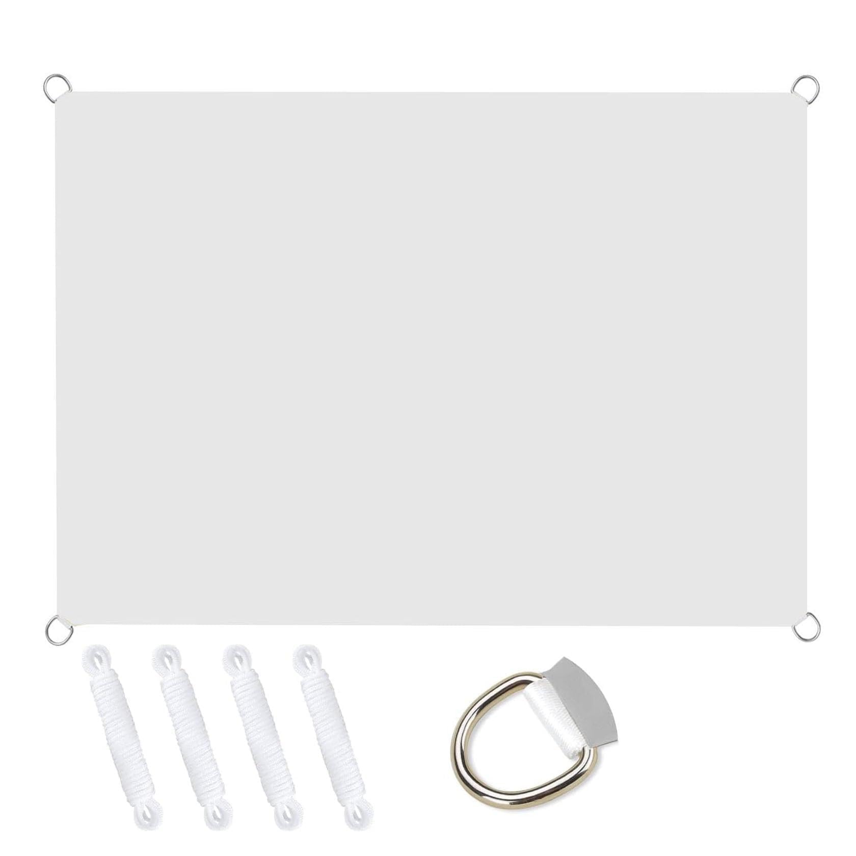 Voile d'ombrage 2 x 5.5 m blanc résistant aux intempéries pour terrasse