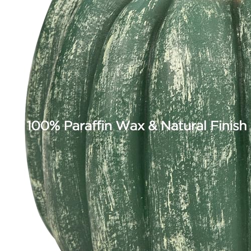 Image of Fall Decorations for Home - Fall Decor - Flickering Flameless Wax Pumpkin LED Candle with Timer Remote - Autumn Party Decorations Indoor - Thanksgiving Battery Operated Candle Light for Mantel Table