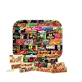 Papel Raw Regalo para fumadores - Bandeja Raw - Librillos de papel de liar - Papel raw - Tips raw