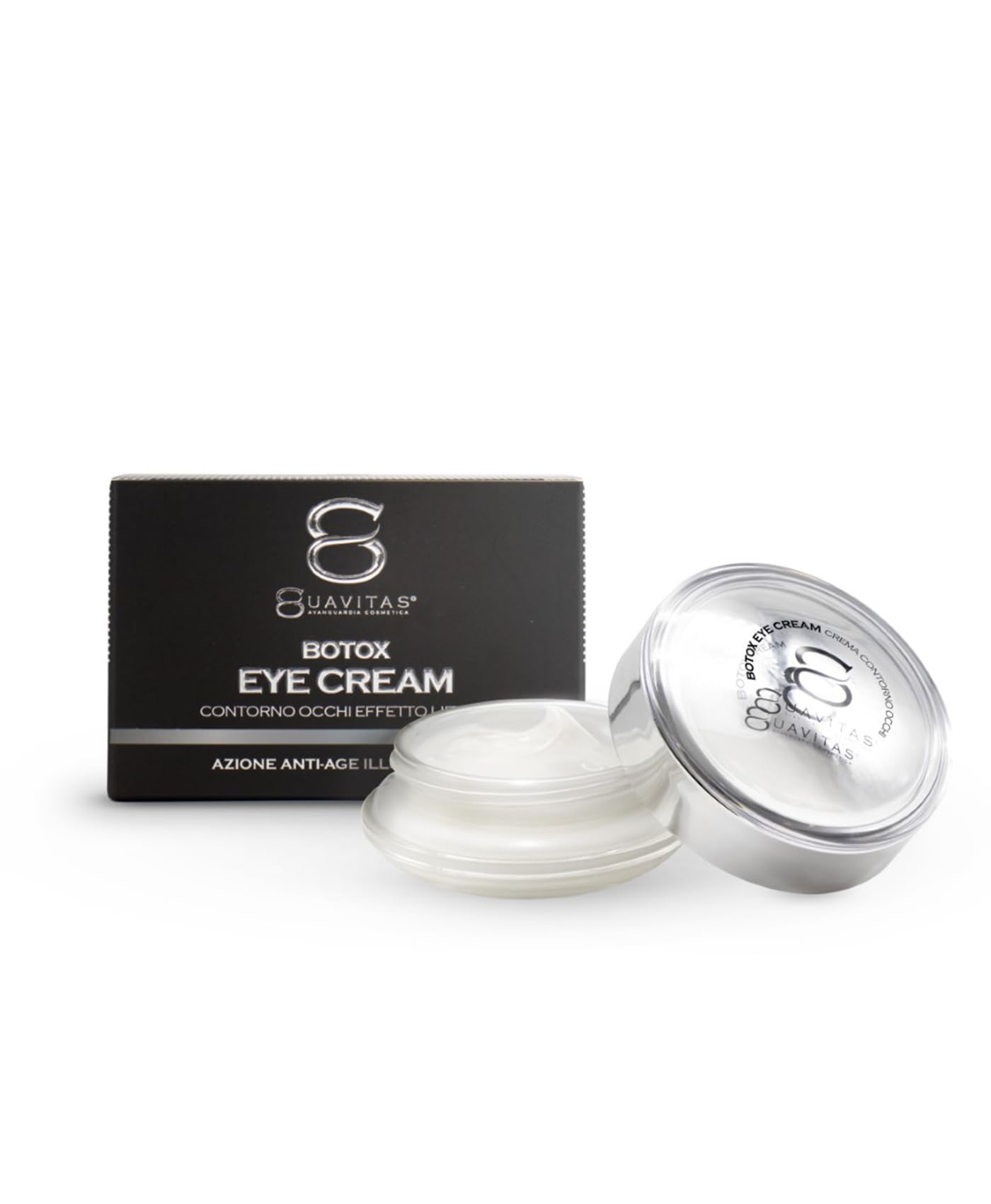 Suavitas | Botox Eye Cream - Crema contorno occhi - 15 ml - Crema idratante, illuminante e nutriente a base di Acido Ialuronico, Niacinamide, Sodium PCA, Urea, Collagene Idrolizzato