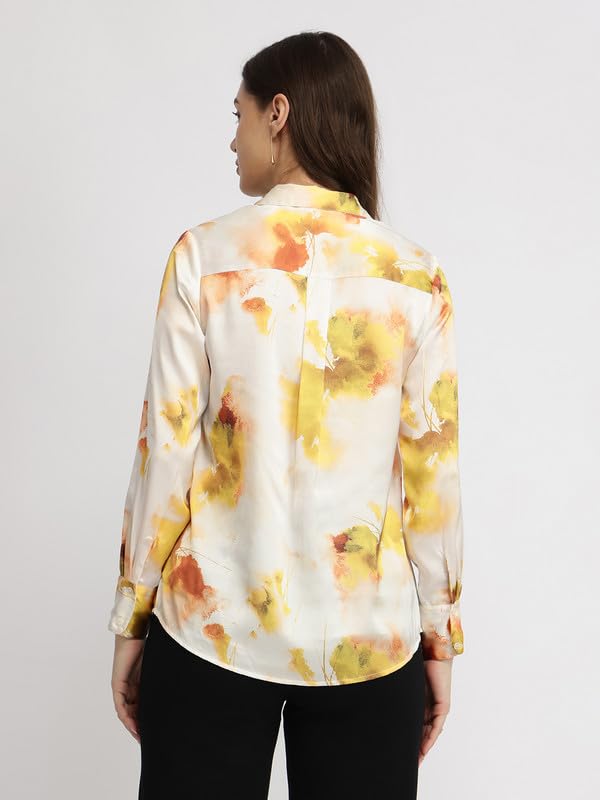 Image of FableStreet Women Shirts | Comfort Fit Spread Collar | Premium Satin Fabric for Formal, Business Casual