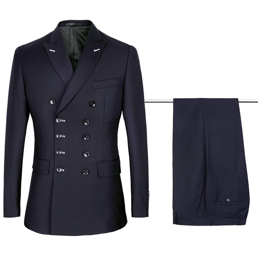 Giacca da uomo slim fit da uomo d'affari casual pantaloni esterni per matrimonio sposo festa skinny