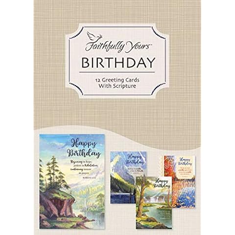 Faithfully Yours 166950 Birthday Card-Boxed - A Year of Grace - Box of 12 Cover