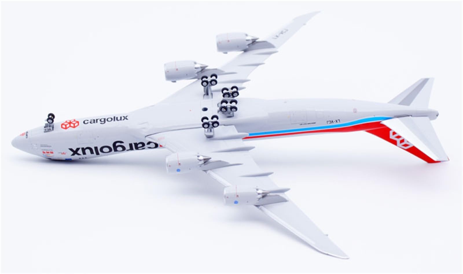 Feng Shui， Repliki modeli samolotów 19CM dla Cargolux B747-8F LX-VCJ wyświetlacz statyczny samolot model samolotu w skali 1:400 dla kolekcjonerów lotów miniaturowy